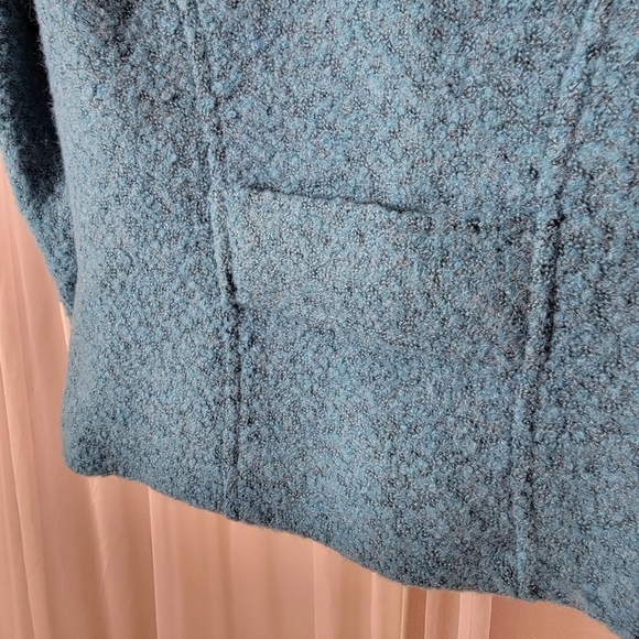 CAbi Charming Jacket Teal Boucle Wool Blend Blazer - Picture 7 of 9